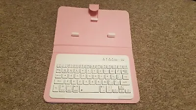 Bluetooth-compatible Keyboard With Portfolio Flip Leather Case Cover For Phones • £15