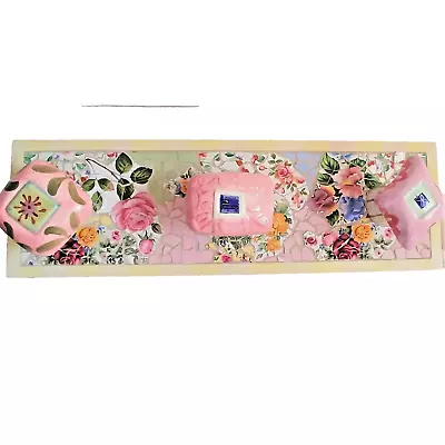 Mosaic Wares - Pink English Cottage - Wall Towel Hanger Coat Hanger Mosaicwares • $89