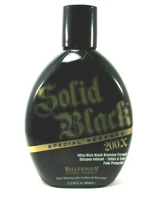 NEW Millennium SOLID BLACK SPECIAL RESERVE 200X  TANNING BED LOTION 13.5 OZ • $34.95