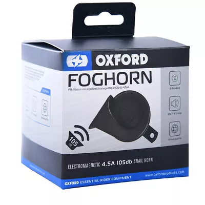 £10.90 • Buy Oxford Motorcycle Foghorn 12V Waterproof Motorbike Horn 105 Db Scooter Black