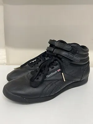 £80 • Buy Reebok Trainers BD4467 Freestyle Black Leather HI UK 7 OG Lux 35TH Anniversary