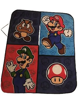 Super Mario Bros Mario Luigi 50 X 60 Travel Throw Soft Blanket Nintendo • $15