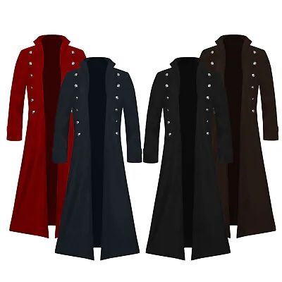 Men's Steampunk Victorian Jacket Gothic Tailcoat Costume Vintage Tuxedo Coats US • $16.37