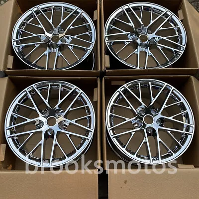 19  20  Chrome Wheels Rims Fits For Chevrolet Corvette C6 Z06 Zr1 19x10 20x12 • $1399