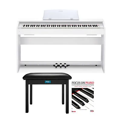 Casio PX-770WE Privia Digital Home Piano With Keyboard Bench And Learning Book • $949.99