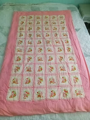 Vintage Strawberry Shortcake Japanese Style Futon Comforter Toddler Bed 66”x41” • $24.99