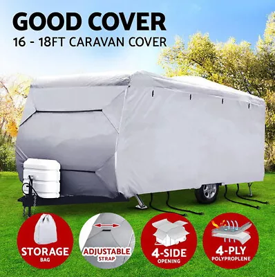 16-18ft Caravan Cover Campervan 4 Layer Heavy Duty UV Carry Bag Waterproof New • $133