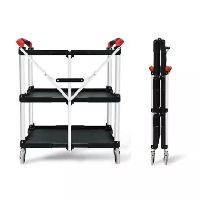 85-188 Pack-N-Roll Fold Up Rolling Cart Push Cart Collapsible Utility Carts（Red） • $99.99