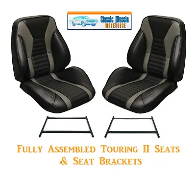 Mach 1 Touring II Fully Assembled Seats & Brackets 1971-73 Mustang - Any Color • $2465.99