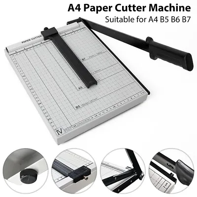 Office Heavy Duty Professional A4 Paper Guillotine Cutter Trimmer Machine Home • £13.49