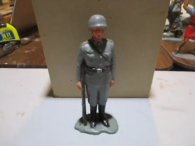 MARX Toys 6 Inch Hard Plastic Factory Painted German Soldier #1 • $25