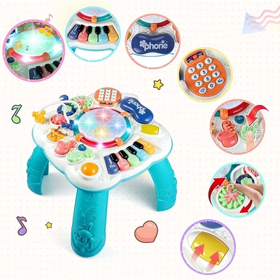£19.90 • Buy Baby Activity Table Toys Play Early Education Musical Learning Table Kids Gift