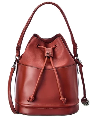 $225.59 • Buy Staud Agne Leather Bucket Bag Women's Orange