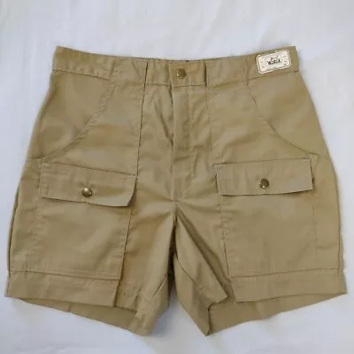 NOS Vintage 60's Woolrich Khaki 1100 Tan Safari Cargo 5  Shorts Size 14 (30) • £48.19