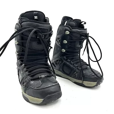 DC Phase Black Lace-Up Snowboard Boots Men's Size 8 • $58.99