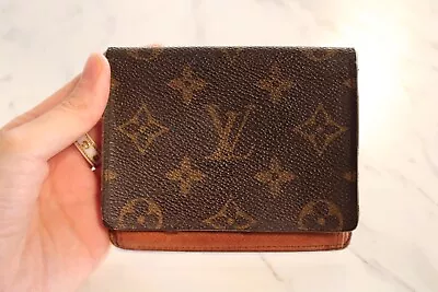 Authentic Vintage Brown Monogram Louis Vuitton Wallet Card Holder Case • $79.99