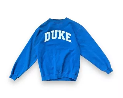 Vtg 90s Duke University Blue Devils Crewneck Sweatshirt Blue Mens Medium College • $39.99