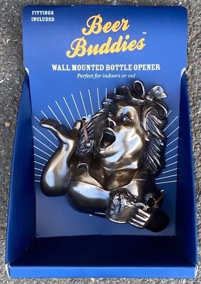 £9.99 • Buy Wall Bar Mounted Beer Bottle Opener Beer Buddies Betty Stoggs Metal Finish