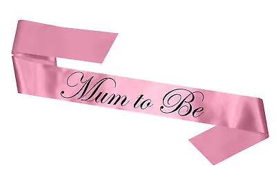 Baby Pink Mum To Be Sash Baby Shower 180cm Gift Present Sashes Mummy To Be • £4.95