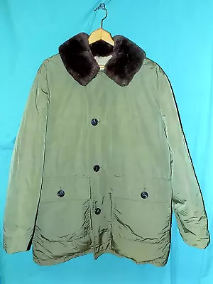 Exc! Vtg 60s EDDIE BAUER BLIZZARD PROOF DOWN COAT MOUTON COLLARTag LACTUAL XL • $360