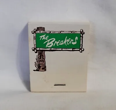 Vintage The Breakers Restaurant Tiki Matchbook Crystal Lake IL Advertising Full • $12.99