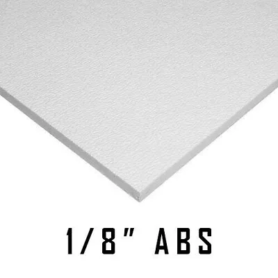 $66.50 • Buy ABS White Plastic Sheet 1/8”- .125  You Pick The Size Vacuum Forming 