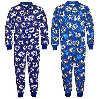 Chelsea FC Boys Pyjama All-In-One Sleepwear Kids OFFICIAL Football Gift • £7.99