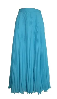 Chrisanne Dancewear Ballroom Pleated Lined Turquoise Vintage Skirt Size UK 12. • £67