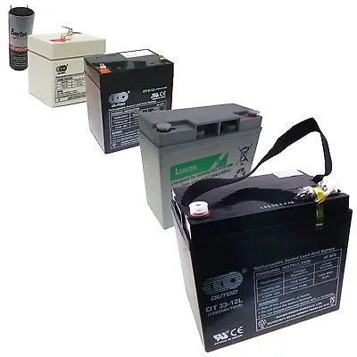 £9.50 • Buy 2V & 6V & 12V Sealed Lead Acid Battery All Sizes And Capacities 1Ah To 34Ah SLA