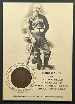 Mike Kelly 2008 Authenticated Ink Baseball Card With Penny • $30