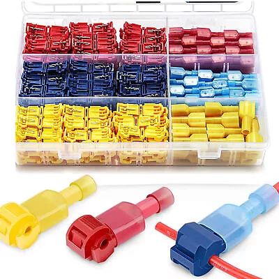 240PC T-Taps Wire Terminal Connectors Insulated 22-10 AWG Quick Splice Combo Kit • $17.99