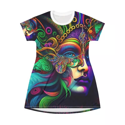 Mardi Gras Dress  Mardi Gras T-Shirt Dress Carnival Dress  Party Dress  • $35.22