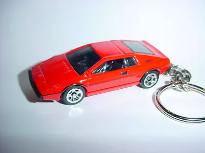 HOT 3D LOTUS ESPIRIT S1 CUSTOM KEYCHAIN Keyring Key SPORT RED Finish Hot Wheels • $15.95