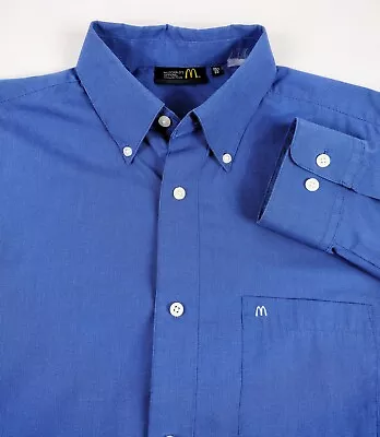 McDonald's Apparel Collection Unisex Button Up Shirt Size M 15.5/35 Blue Manager • $19.99