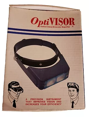 Vintage Donegan Blue DA-3 OptiVisor Headband Magnifier With Box And Paperwork • $34.95