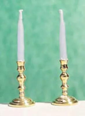 Dollhouse Miniature Elegant Candlesticks By Clare-Bell Brass • $12.99