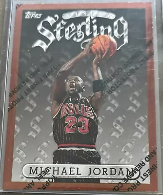 Michael Jordan 1996-97 Topps Finest Sterling With Coating  #50 Bulls Centered • $35