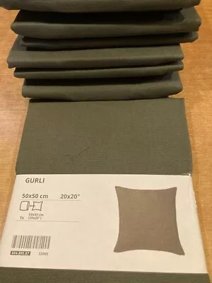 £4.99 • Buy IKEA GURLI Cushion Cover 50 X 50 Cm 100% Cotton Deep Green 604.895.87  NEW