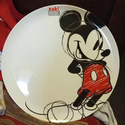MICKEY MOUSE Disney Plate ZAK 9.75  NEW With Stickers • $12.95