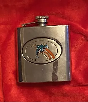 Vintage 2001 Miami Dolphins NFL Stainless Steel Hip Flask • $12