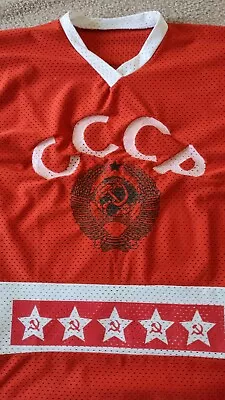 USSR CCCP Russian National Team Ice Hockey Mesh Jersey - Vladislav Tretiak • $30