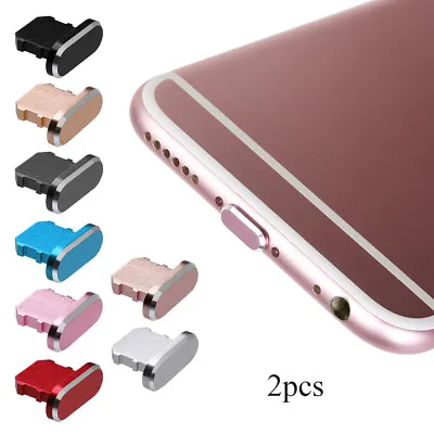 Dock Anti Dust Plug Metal Stopper Port Cap For IPhone X XR Max 8 7 6S Plus • £3.29