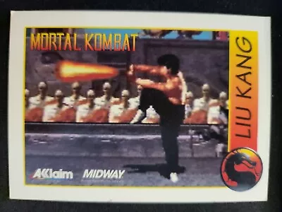 1992 Midway Akklaim Mortal Kombat Collectible Card  Liu Kang #1 Of 7 • $4.99