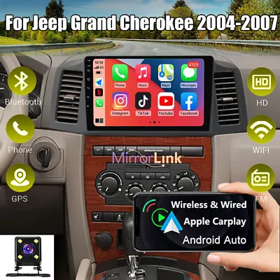 For Jeep Grand Cherokee 2004-2007 Android 13 Car Stereo Radio GPS Navi Carplay • $168.01