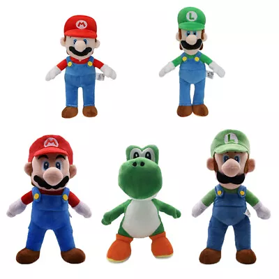 Super Mario Bros Plush Toy Mario Luigi Yoshi Dinosaur Stuffed Doll Toy Kids Gift • $33.73