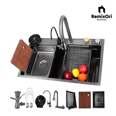 Multifunctional Waterfall Kitchen Sink Nano All 1 Stainless Steel Modern Basin • $229.99