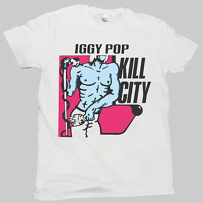 Iggy Pop Punk Rock Short Sleeve White Unisex T-shirt S-3XL • £14.99