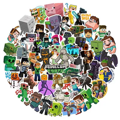 100 Minecraft Game Decal Cartoon Decal For Kids Teens Laptop Phone Stickers • $8.99