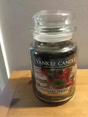 Yankee Candle Large 22oz CHRISTMAS THYME Exclusive Jar Candle  • £27