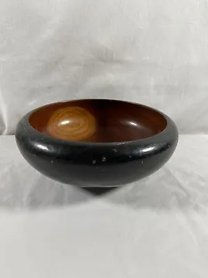 Vintage Genuine Mahogany Haitian Footed Wood Bowl 10   • $15